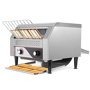 Dyna-Living Commercial Toaster 450 Slices/Hour Conveyor Toaster Heavy Duty Commercial Toaster for Restaurant 2600W Conveyor Belt Toaster Oven for Bagel Bread