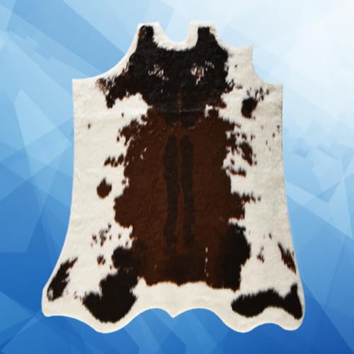 Alfombra de vaca negra multifuncional para sala y dormitorio cómodo 6