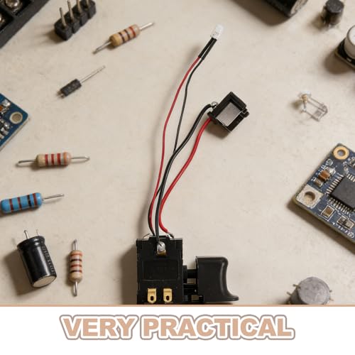 Interruptor para Llave de Impacto Batería Recambio Ligero de Plástico y Metal 4