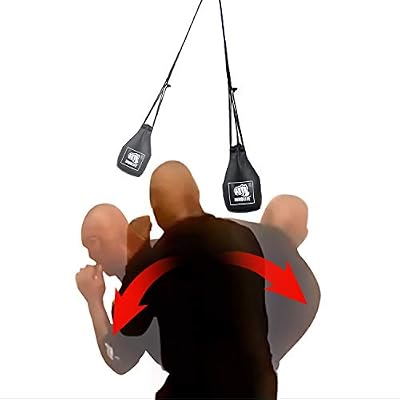 INNOLIFE Boxing Slip Bag, Dodge Hide Speed Bag Maize Ball Leather Ball for Reflex Training, Boxing, Kickboxing, MMA Pendulum Training, Red