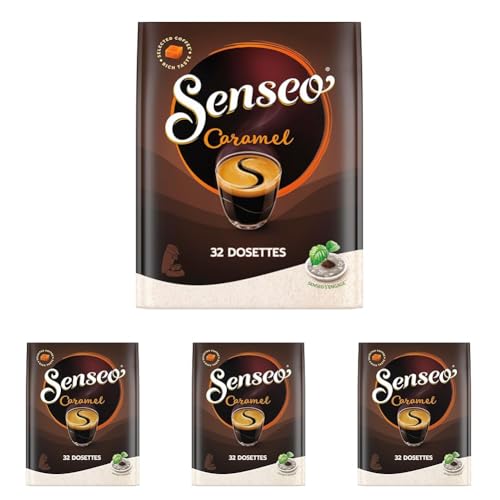 Senseo Café, Caramel, 32 Dosettes (Lot de 4)