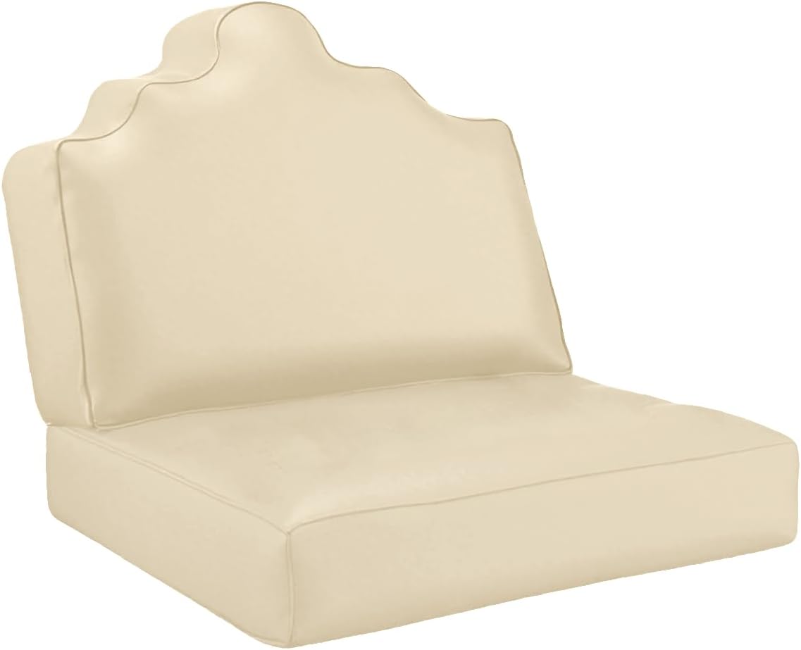 Waterproof Outdoor Chair Cushions 24x24,Filled With High-Support Sponge+ Latex Foam,Waterproof & Fade Resistant,With Sofa Backrest and Removable Cover,Outdoor Deep Seat Set For Patio Furniture B Type:sponge+latex Foam-beige Seat:24x24+Back:24x22 In