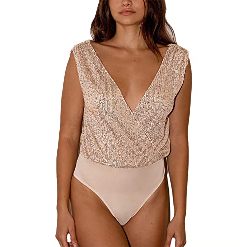 Body Con Lentejuelas Para Mujer Plateado Metálico, Sin Mangas, Elegante  Para Fiestas