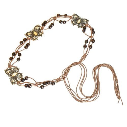 ILuvatar Women's tassel knotted belt hand woven belt Women's Bohemian Style Rope Braid Waist belt3