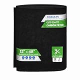 Cut to Fit Activated Carbon Filter Sheet 12" x 48" - Activated Carbon Air Filter for Air Purifiers Window AC Air Vent And More - Charcoal Filters Absorb Odors & Freshens the Air (1-Pack)