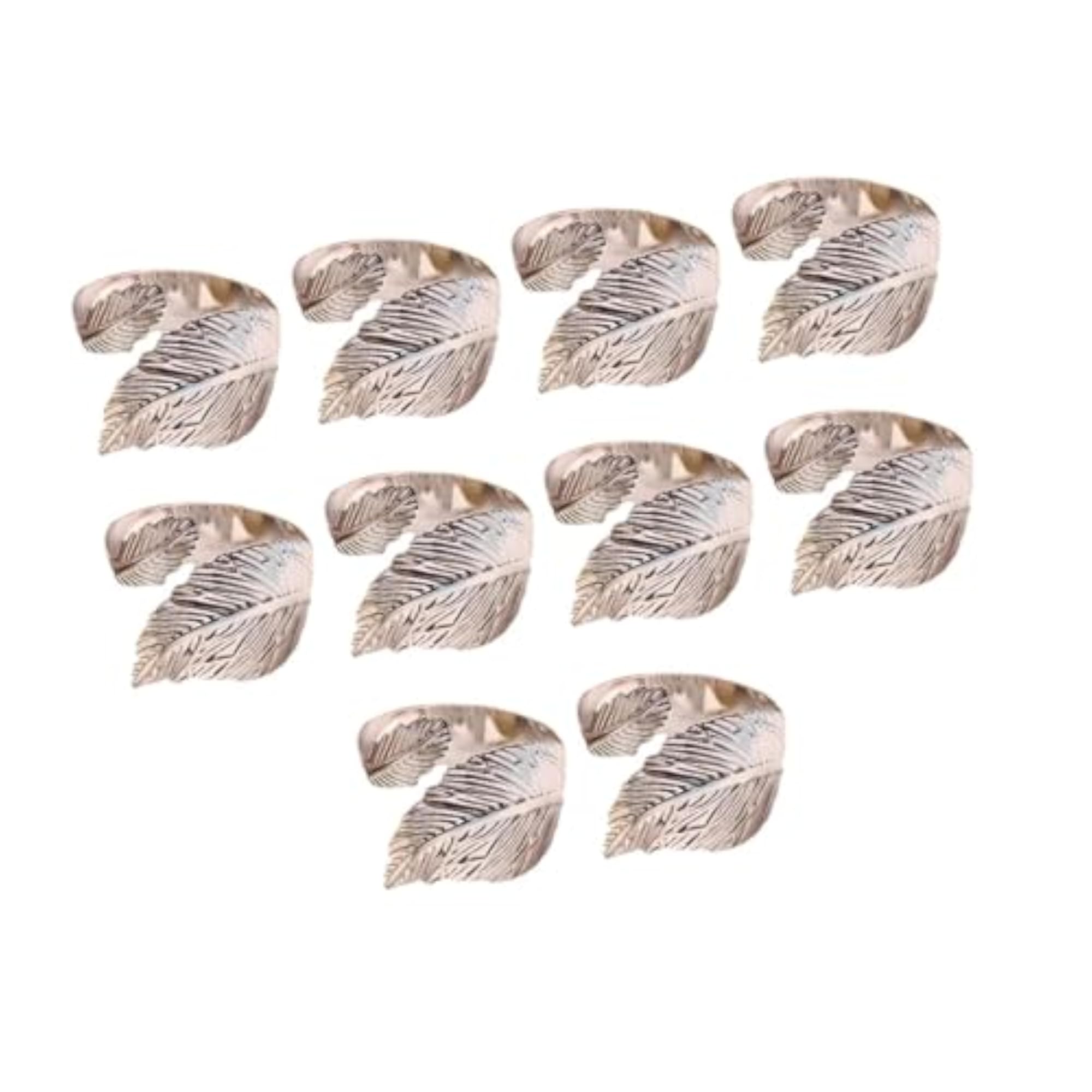 10Pcs Leaf Napkin Rings for Table Settings