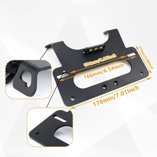 Support plaque d'immatriculation GSXR1000 support de plaque réglable épuré
