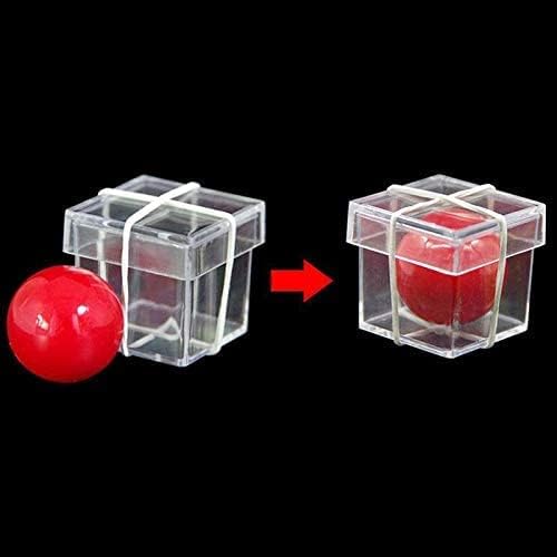 Miniatura 2 de SUMAG 5 piezas Bandit Ball Penetrar a través de caja transparente Trucos de magia para magos Bola roja Magia de cerca de la calle ilusión truco