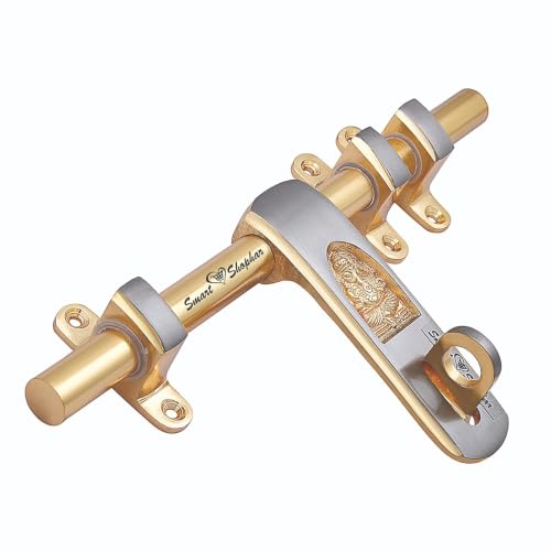 Image of SMART SHOPHAR Door Aldrop Latch Cave Ganesha Brass Aldrop - Tower Bolt Alternative - Main Door Hardware - Cabinet Bolt - - Gold Silver - Weather-Resistant - - Home Security Solid Brass Gold Silve...