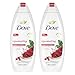 Dove Body Wash for Softer, Smoother Skin After Just One Use Pomegranate and Hibiscus Tea Sulfate-free Bodywash,22 Fl Oz (Pack of 2)