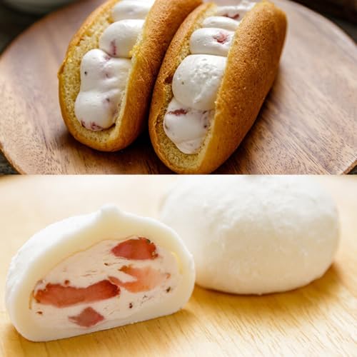 菓風 ストロベリースイーツセット いちごオムレット×3個 北国のいちご大福×4個 計7個セット [ Strawberry Set オムレット 大福 冷凍 ふわふわ スイーツ お取り寄せ お菓子 プレゼント ]