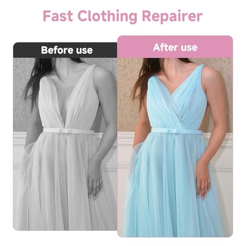 Wefaly Stitchy Quick Clothing Fixer, Stitch Gun Schnelles Fixiergerät für Kleidung Mini-Stichsäumpistole Etikettierpistole mit 5 Nadeln 1000 Plastiknadel für Rock Hemd Jeans (Lila)