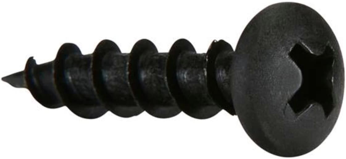 Parts Express #8 x 3/4" Deep Thread Pan Head Screws Black 100 Pcs.