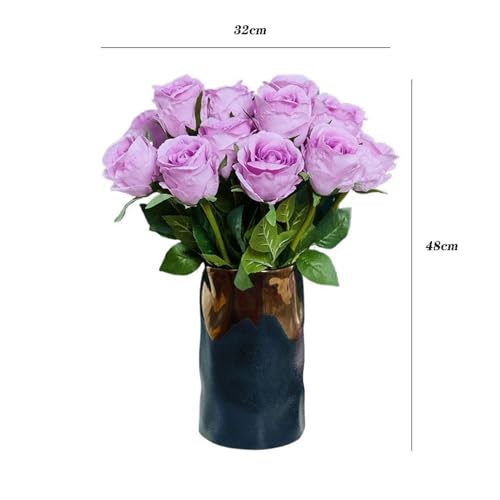Fleurs artificielles haut de gamme et vase de simulation florale salon