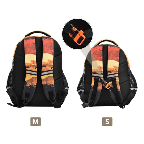 Two Karate Master Battling Backpack for Kids Elementary School Bag Boys Girls Bookbag Travel Backpack Daypack3