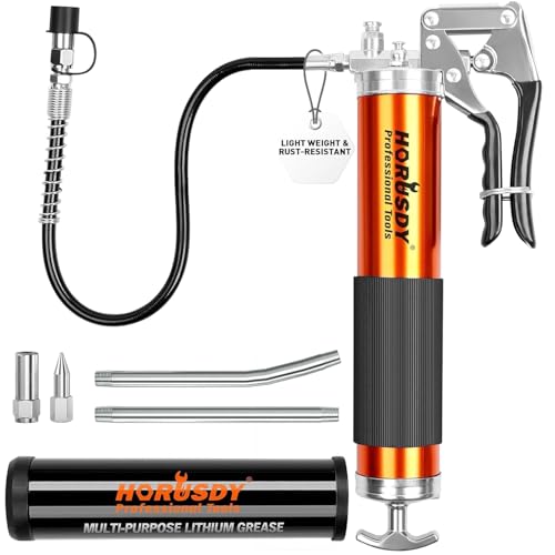 HORUSDY Heavy Duty Grease Gun, 14oz Tubes, 7000 PSI