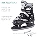 Navaris Adjustable Ice Skates, Medium - Comfortable & Robust Ice Skate Shoes for Teens, Women & Men - Perfect for Training, Hockey, Figure Skating and Leisure - Size EU 35-38, Grey