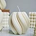 LUXANNA Large Decorative Scented Spiral Twirl Candle (White) - Handmade Aesthetic Candle for Home Decor - Minimalist Soy Wax Scented Candles Ideal Gift for Your Beloved Ones, Birthday, Wedding, etc.