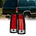 For 88-98 Chevy C/K Series Pickup Truck GMC Sierra Rear Red Clear LED Tail Lights Brake Lamps Pair