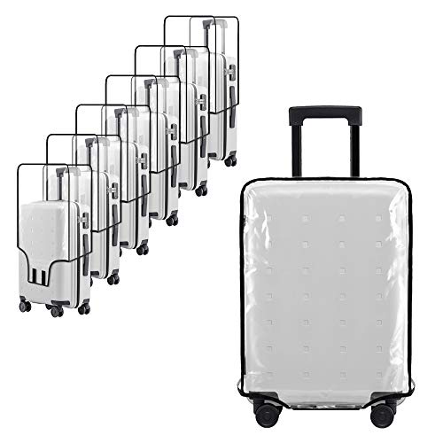 Uktunu Koffer-Abdeckungen 30 Zoll Reisekoffer-Schutzhülle Gepäck Cover Transparent Kofferschutzhülle Schutzhülle Wasserdicht Waschbar Kratzschutz Schwarze Grenze Cover