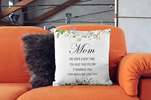 Topxmai Best Gift For Mom From Daughter Pillow Cover Mother’s Day Birthday Gifts Flannel Throw Pillow Case Cushion Cover Couch Decorative Square 18X18 Inches (Love You) #TOP1