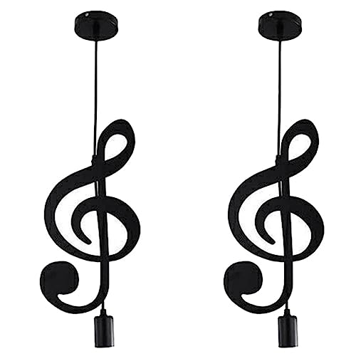 Plafonnier en Fer Note de Musique Éclairage Loft et Bar - 2