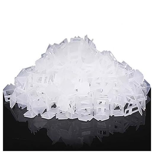 Tile Leveling System Clips - 500-Piece DIY Tiles Leveler Spacers - Tile Leveling System for Professional Ceramic Tile and Stone Installation (1/8 Inch)