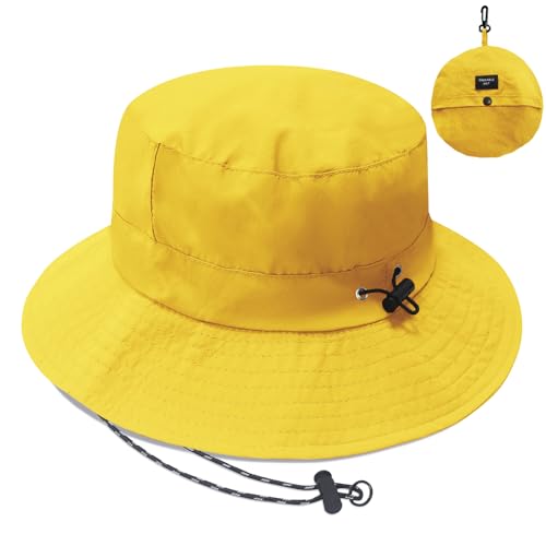 Image of PFFY Waterproof Bucket Hat Rain Quick Dry Hats for Men Women Packable Sun Hat for Fishing Hiking Outdoors