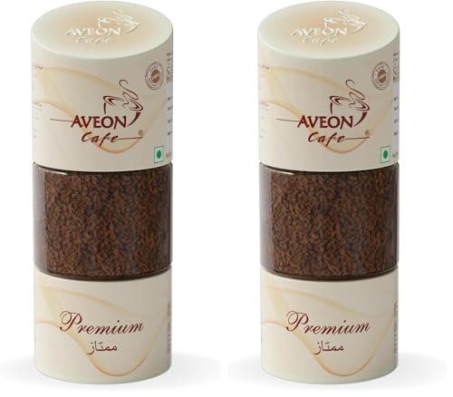 Image of Aveon Cafe Premium Instant Coffee - 100g Jar | Finely Agglomerated Coffee Blend | Rich Aroma & Smooth Flavor | Crafted with 100% Arabica & Robusta | Instant Coffee Perfection (Pack of 2)
