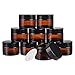 BENECREAT 10 Pack 30ml/30g Pots cosmétiques Ambre foncé Pots en Verre vides avec Joint étanche Blanc pour lotions crèmes Maquillage