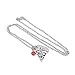 NUOBESTY Pendentif Pizza Collier Alliage BBF Diamant Amitié Collier Charme Pendentif Tranche de Pizza pour Meilleur Ami Bijoux Cadeau (Rouge)