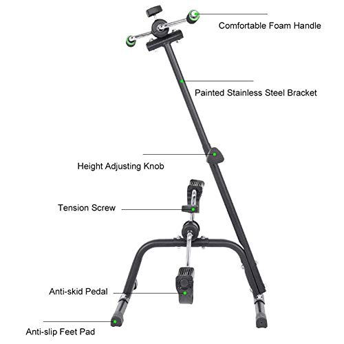 Bicicleta mini pedal portátil para ejercicio de piernas y brazos miniatura 3