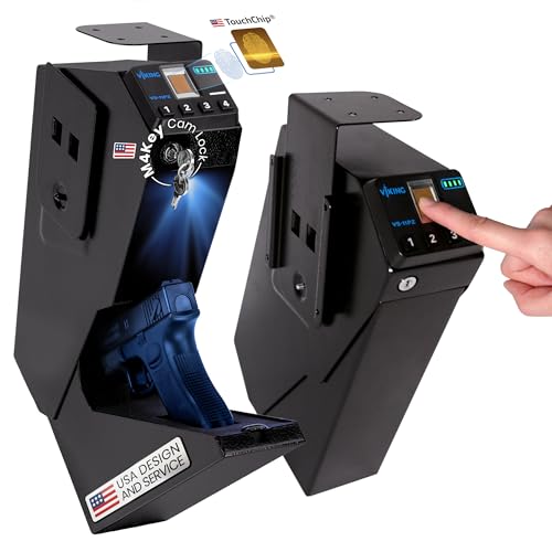 Viking Security Safe VS-11PZ Quick Access Biometric Handgun Safe Fingerprint Access Liveness Recognition Detection Sensor for Pistol & Single Firearm Biometric for Handgun