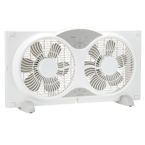 Seasons Comfort 9" Twin Window Fan, 3-Speed, Quiet Design, Portable, Remote Control, ETL Listed, Adjustable Extensions - Ideal for Home, Kitchen, Bedroom & Office by Seasons Comfort - Image 6