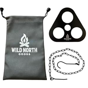 Fire Tripod Cooking Kit – Portable Stainless Steel Campfire Cooking Stand with Hanging Chain | Bushcraft, Camping, Outdoor Survival & BBQ Gear