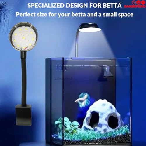 Image of SANSEFERO Aquarium LED Light for Fish Tank High Brightness Clip Lamp with 360 Flexible Suitable for 1-2 Feet Tank 6.4W (LY-307)