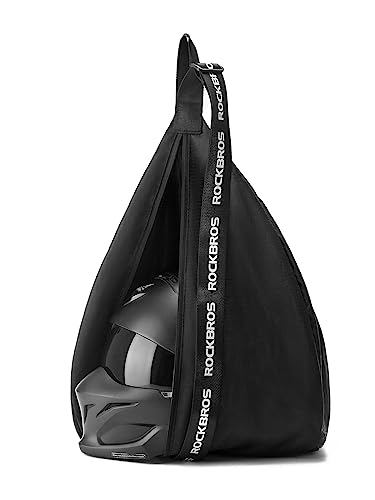 ROCKBROS Motorcycle Helmet Backpack Helmet Bag Large Capacity Waterproof Lightweight Storage Bag with Reflective Stripe Model For Motorcycle Dirt Bike Motocross Bicycle Racing ATV Black