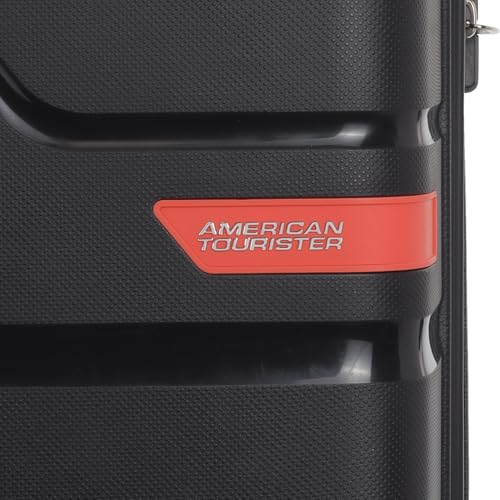 Image of American Tourister Upland Sport 55 CM Small Carry-On Polypropylene (PP) Hard 4 Wheels Spinner Luggage /Suitcase /Trolley Bag for Travel (Black)