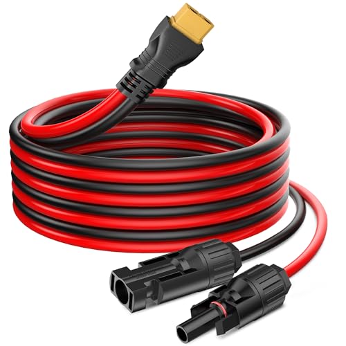 Pixelman Plugue Solar XT60 10AWG 3m Vermelho para Ecoflow River/Deta e Estações de Energia Portáteis