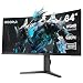 KOORUI Gaming Monitor 34 Zoll Curved, 1440P 165Hz 1ms WQHD, HDMI 2.1/DisplayPort, FreeSync/G-Sync, 1000R HDR 400, Höhen- &amp; VESA-Montage, Augenpflege