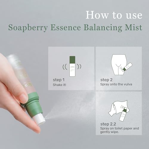 Image of Feminine Care - All-Natural Soapberry Foaming Wash & Mist Sets, pH-Balanced and Hypoallergenic, Fragrance & Paraben-Free, Odor Control, Soothes Itchy, Dry, Sensitive Skin, Pregnancy-Safe