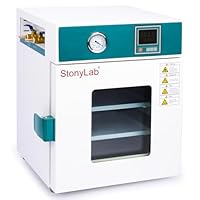 stonylab Vakuumtrocknungsofen, 24l/0,9 cu ft Labortrocknungs-und Heizofen mit Vakuummeter und Digitaler Steuerung, Vacuum Drying Oven, 220V/RT+10-250℃, Edelstahl