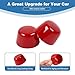PDKLIN for Jeep JK Hood Rubber Bumper Stops Trim Cover for Jeep Wrangler JK JKU 2007-2017 Red Exterior Accessories 2pcs