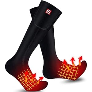 Svpro Beheizte Socken Herren Damen 4000mAh Batterie Beheizbare Socken Wiederaufladbare Elektrische Socken,Winter Warme…
