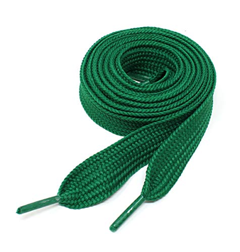 Image of BUCKLE CITY Thick Flat 3 /4 inch Wide Shoelaces Solid Color Strings for All Shoe Types - Chunky Fat Laces for Sneakers, Boots
