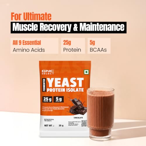Image of GNC Select Yeast Protein | Try All 3 Flavours | 3 x 35g Trial Pack | Vanilla, Chocolate & Coffee | 25g Protein, 5g BCAAs | Fermentation-Grown | Added Protease