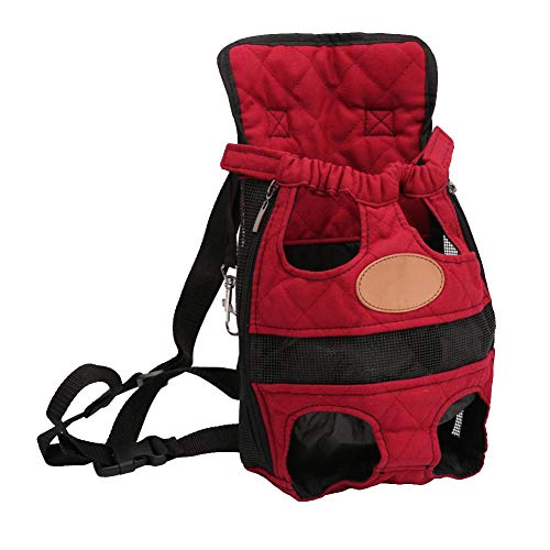 DENTRUN Legs-Out Front Pet Dog Carrier,Hands-Free Adjustable Backpack Travel Bag for Small Medium Puppy Doggie Cat Bunny Breeds