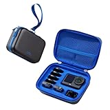 TELESIN DisAdvカメラバッグ DJI Osmo Action 6 用 キャリングケース 防塵 防水 耐衝撃 内側が柔らかい 半開口ファスナー ストラップ付き DJI Osmo Action 6 アクセサリー 対応 黒カラー Mサイズ