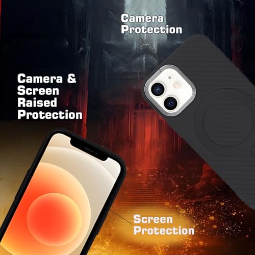 Image of AIBEX Hybrid iPhone 12 Back Cover Case Compatibe with Mag Saf | Shockproof Design |Camera Protection Bump | Back Cover Case for iPhone 12 (PC, TPU)