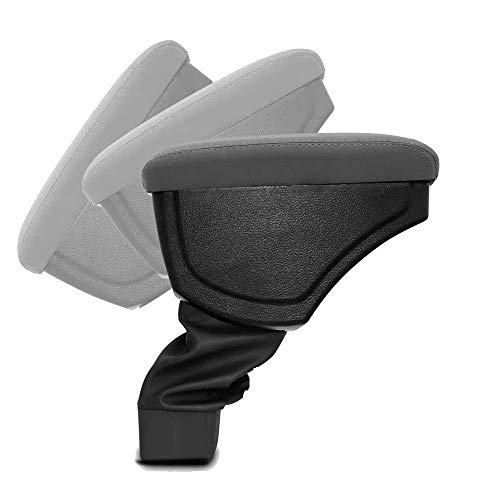 Apoio de Braço T-cross 2019 até 2020 Rebatível com Porta objetos em Couro Ecológico Cinza